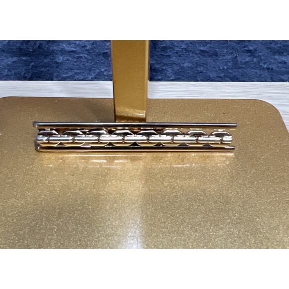 Chain Link Vintage HICKOK Large Tie Bar Clip - Picture 1 of 6